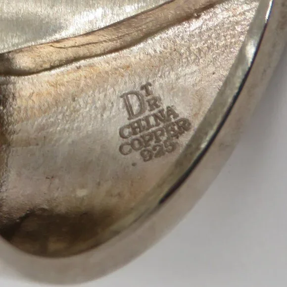 Jay King Desert Rose Trading Lapis Sterling Silver Copper Ring Size 10 - Picture 8 of 8